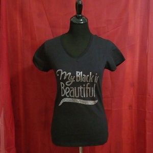 My black is beautiful bling tee